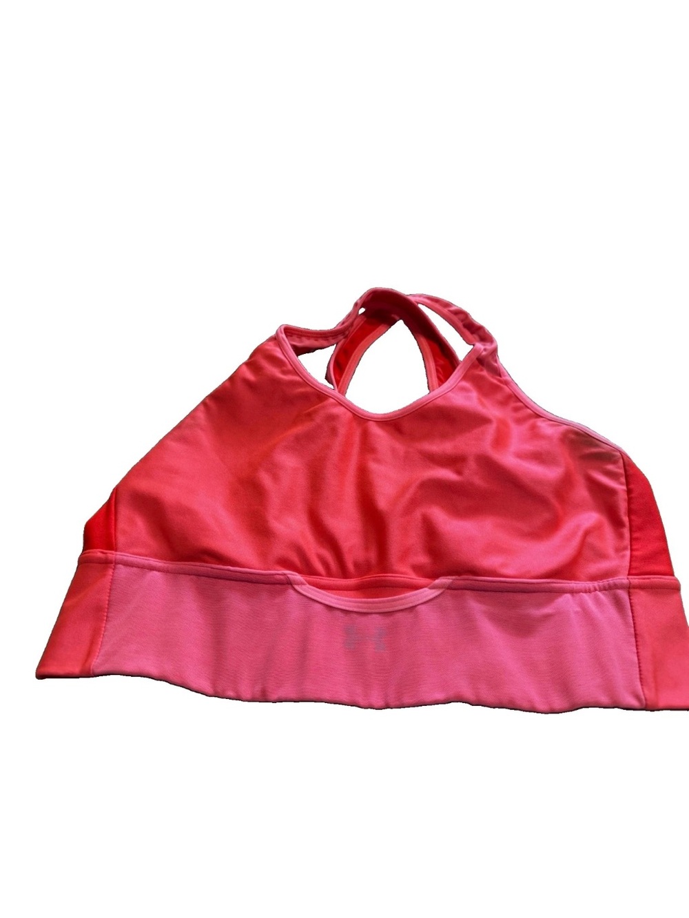 Under Armour Women’s Pink Racerback Sports Bra Medium Support Wireless Large